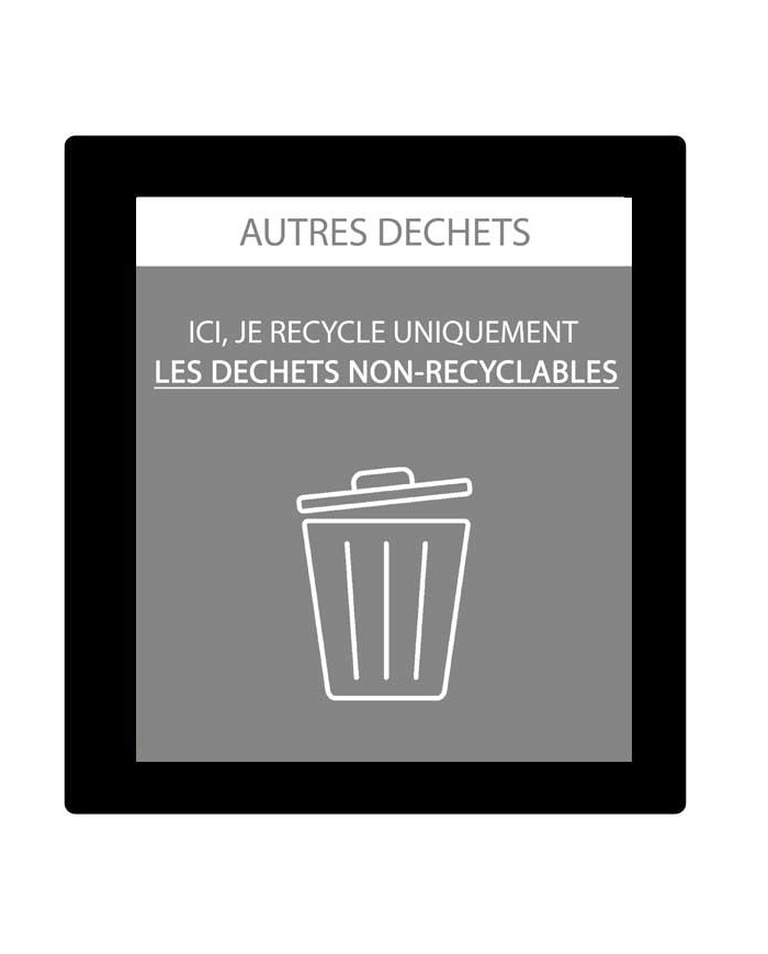 Sticker Tri Déchets Autocollants Tri Sélectif Poubelles - Signalétique Recyclage - 5x5cm - Fabriqué En France Tri Déchets Maison