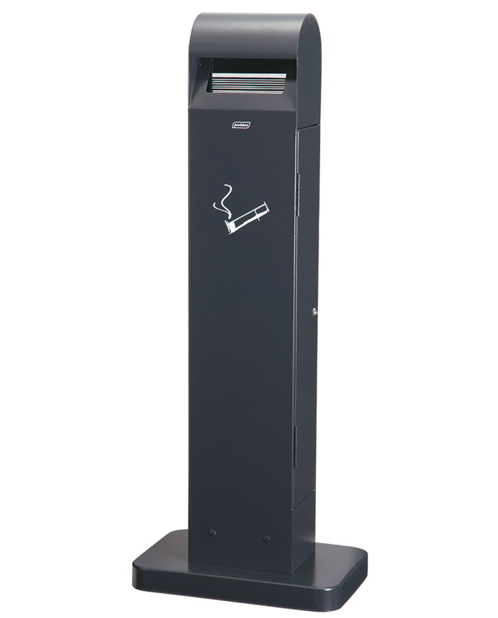 Poubelle de tri - Cendrier poubelle sur pied TERAMEG 3750 - recyclage déchets triés, gestion des déchets en entreprise,