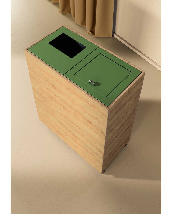 Corbeille tri sélectif TERAPICK - WOOD Corbeille tri sélectif TERAPICK - WOOD