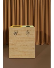 Corbeille tri sélectif TERAPICK - WOOD Corbeille tri sélectif TERAPICK - WOOD