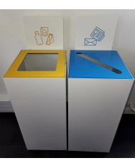 Plaque signalétique pour poubelle tri sélectif TERAFLEX avec lot d'aimants