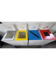 Plaque pratique de tri sélectif avec aimants pour identification des flux de déchets