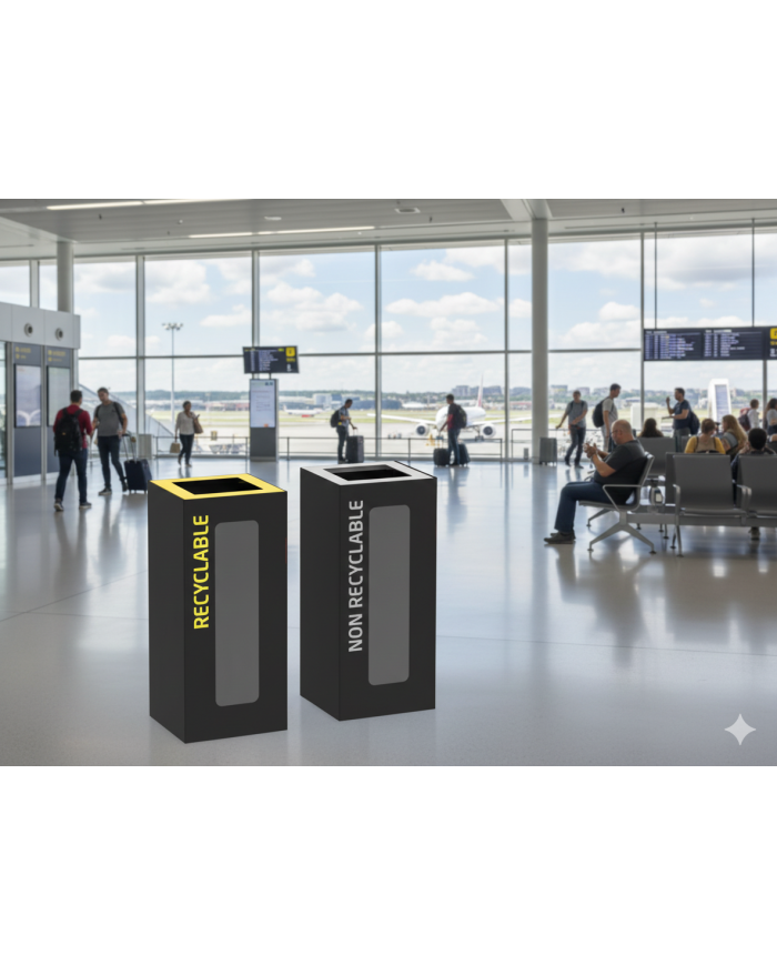 Poubelle tri sélectif TERAFLEX VIGIPIRATE 65L - Corps Gris Manganèse