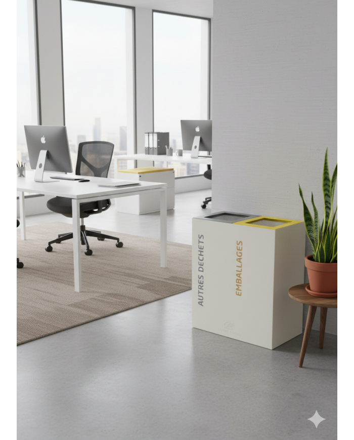 Poubelle de tri 2 bacs TERABIFLEX