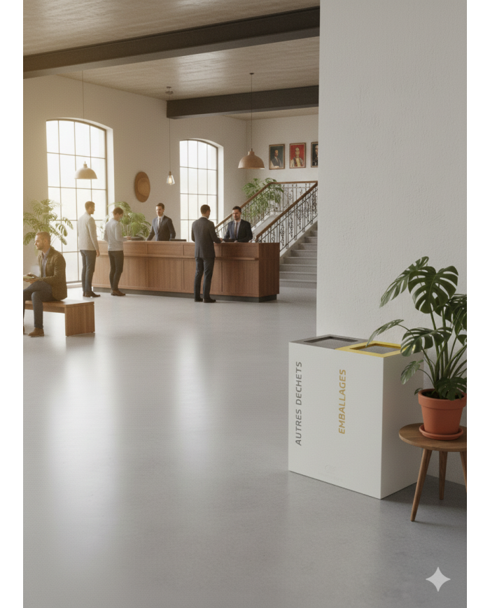 Poubelle de tri 2 bacs TERABIFLEX