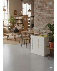 Poubelle de tri sélectif TERABIFLEX à 2 bacs pour espaces professionnels