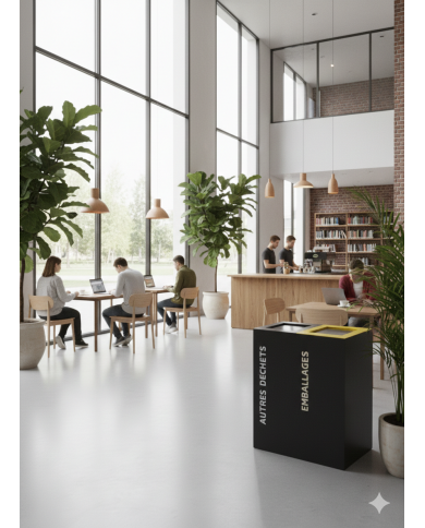 Poubelle de tri 2 bacs TERABIFLEX