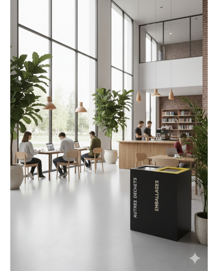 Poubelle de tri 2 bacs TERABIFLEX vue accueil