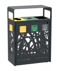 Poubelle tri sélectif TERABEL 3 x 60 L - Anthracite Mat - Extérieur