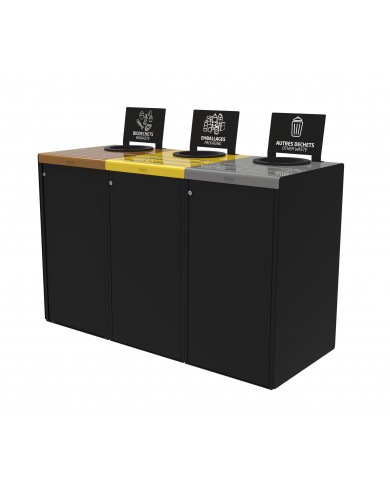 Poubelle tri sélectif TERASELF pour restauration en collectivité