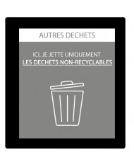 Sticker adhésif GRIS pour plaque signalétique poubelle tri sélectif TERAFLEX - Flux Autres déchets