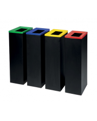 Corbeille de tri sélectif en acier 42L