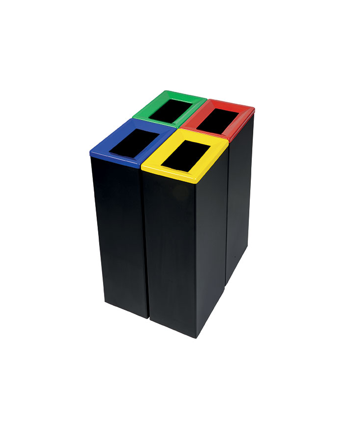 Corbeille de tri sélectif en acier 42L