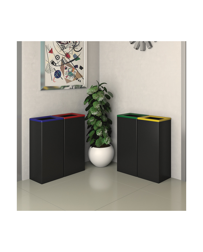 Corbeille de tri sélectif en acier 42L