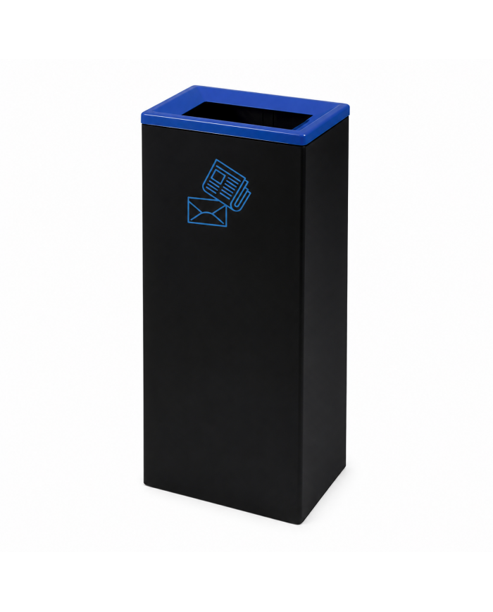 Corbeille de tri sélectif en acier 42L