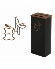 Corbeille de tri sélectif en acier 60L - BIODECHETS