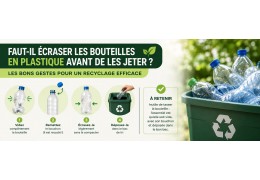 Faut-il écraser les bouteilles en plastique avant de les jeter ?